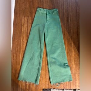 Zara green jeans size 2